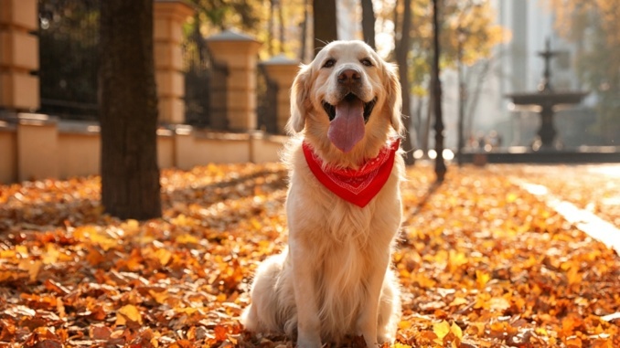 Goldie im goldenen Herbst 